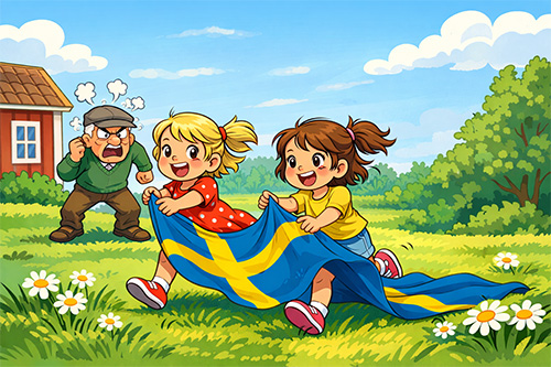 Svenska flaggan är ingen leksak